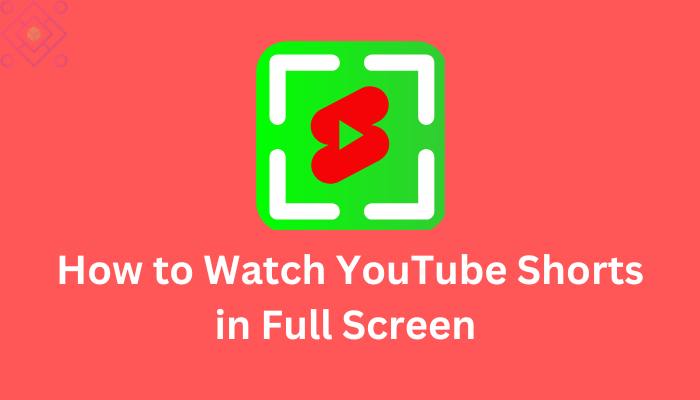 how to watch Youtube shorts in full screen