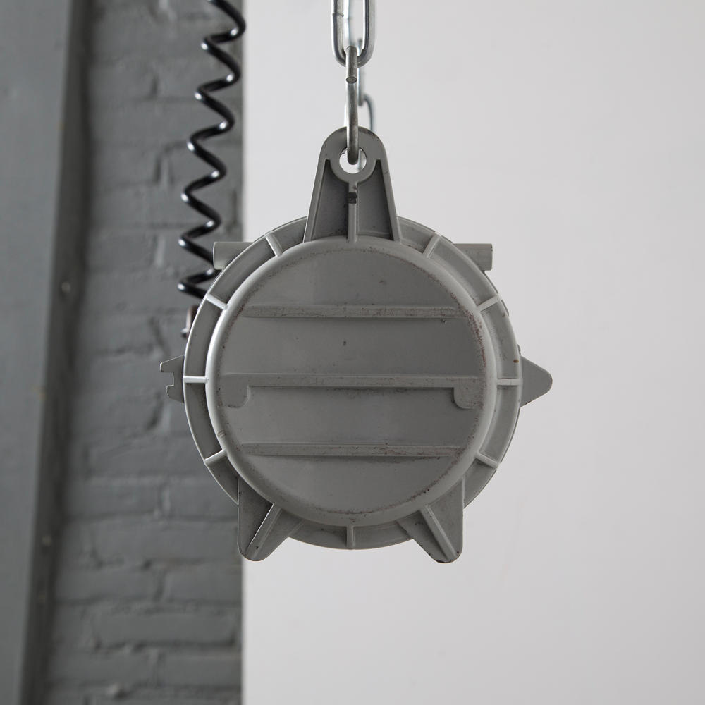 French tube short grey hanging LED ⋆ Neef Louis Design Amsterdam
