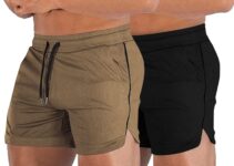 Shorts Video Men's 2 In 1 Running Shorts With Pockets Compression Liner Gym Training